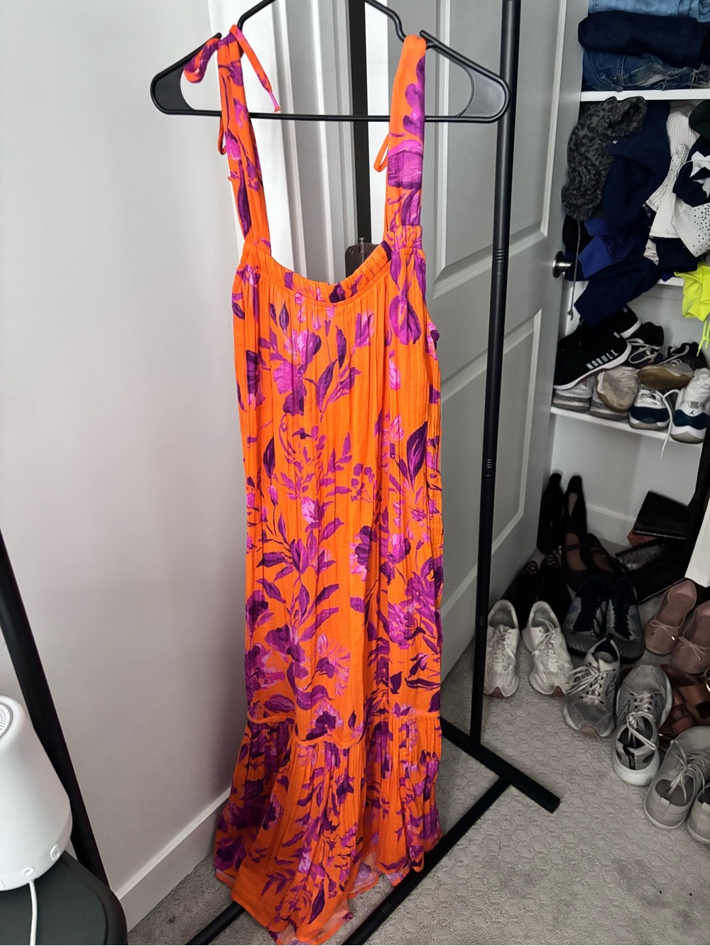 Anthropologie floral gauze dress